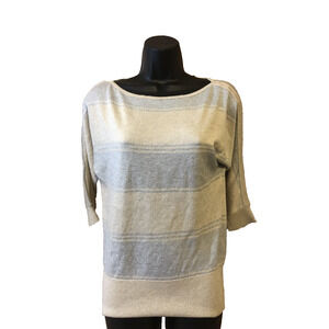 White House Black Market Womens Sweater Size XS Striped 3/4 Sleeve Tunic